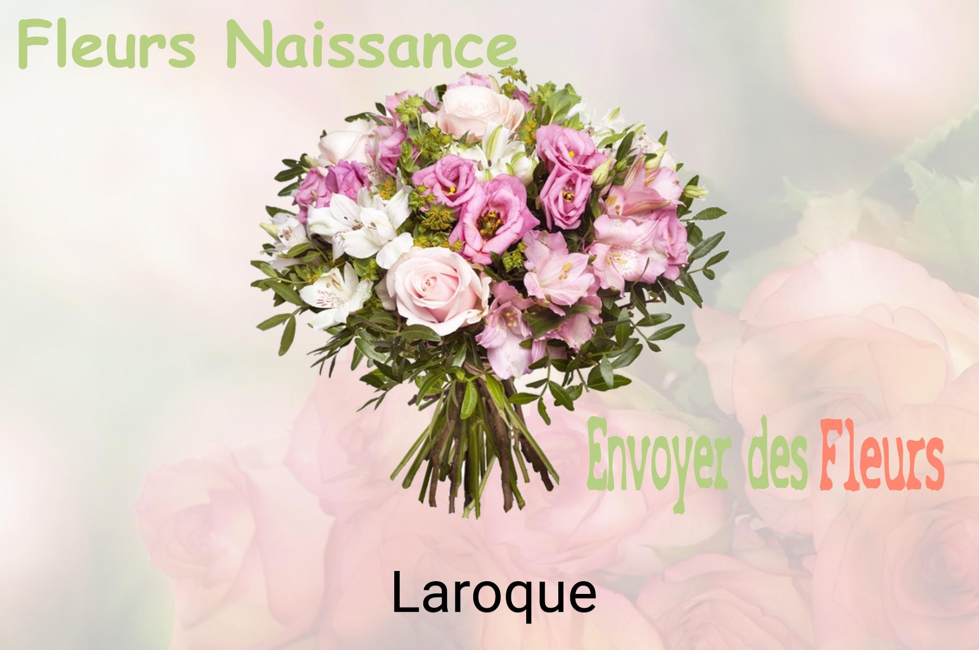 Bouquet de fleurs de naissance livré à Laroque
